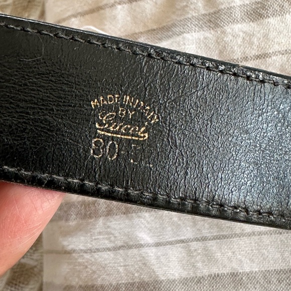 Vintage Gucci Logo Leather belt size small medium - Picture 4 of 5